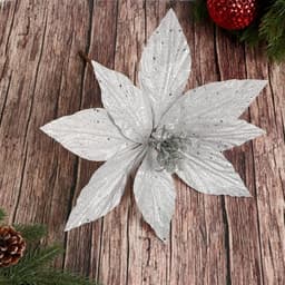 Декор «Холодный цветок», 26×20 см, серебро