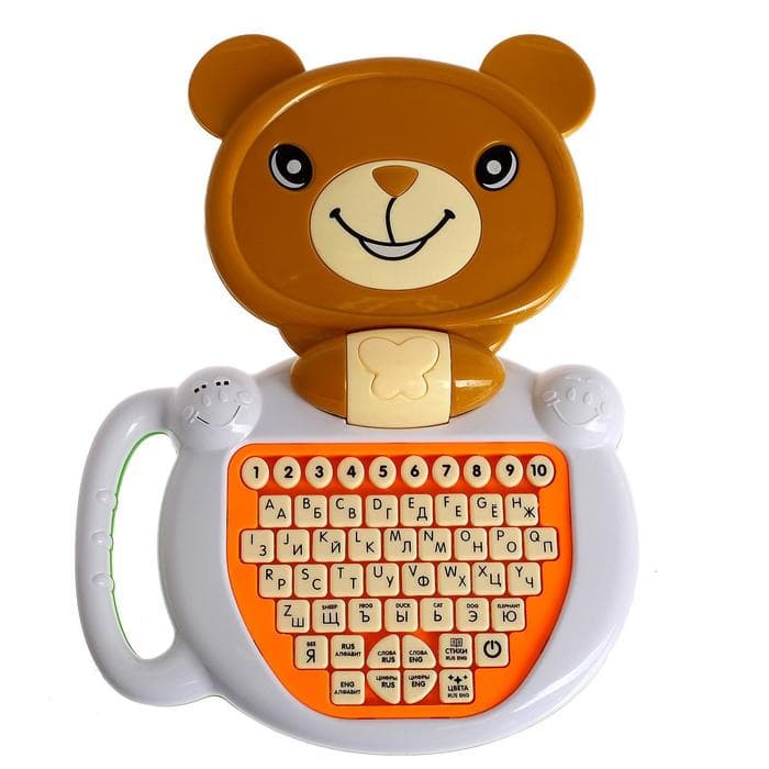 Обучающий компьютер ZABIAKA «Медвежонок», звуковые эффекты, коричневый