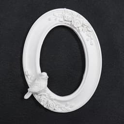 Рамка для фото, панно, картин «Овальная с птичками», белая