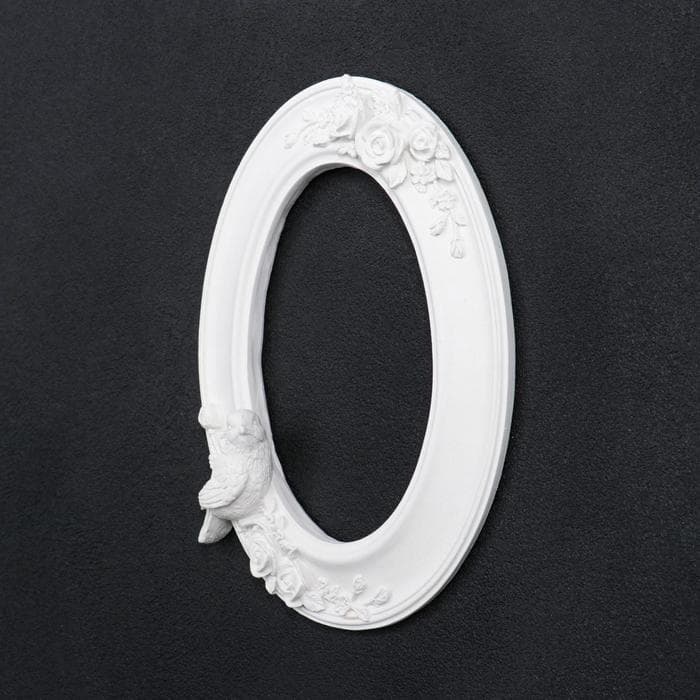 Рамка для фото, панно, картин «Овальная с птичками», белая