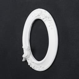 Рамка для фото, панно, картин «Овальная с птичками», белая