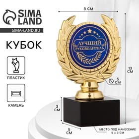 Кубок «Лучший руководитель» наградная фигура, пластик, 13 см