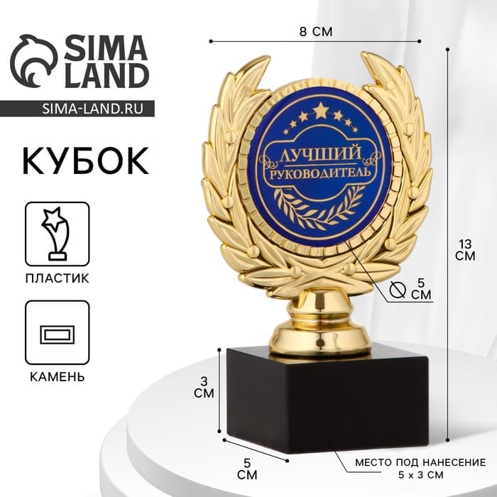Кубок «Лучший руководитель» наградная фигура, пластик, 13 см