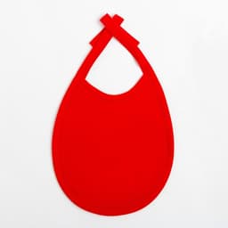 Слюнявчик детский «Крошка Я. Первый НГ», 18×13 см, красный