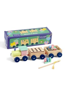 Развивающая игра 3в1 «Паровозик», рыбалка, каталка, сортер, 35×11×10 см