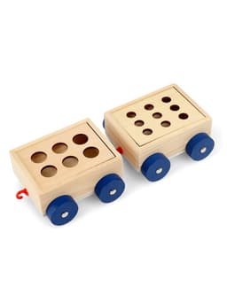 Развивающая игра 3в1 «Паровозик», рыбалка, каталка, сортер, 35×11×10 см