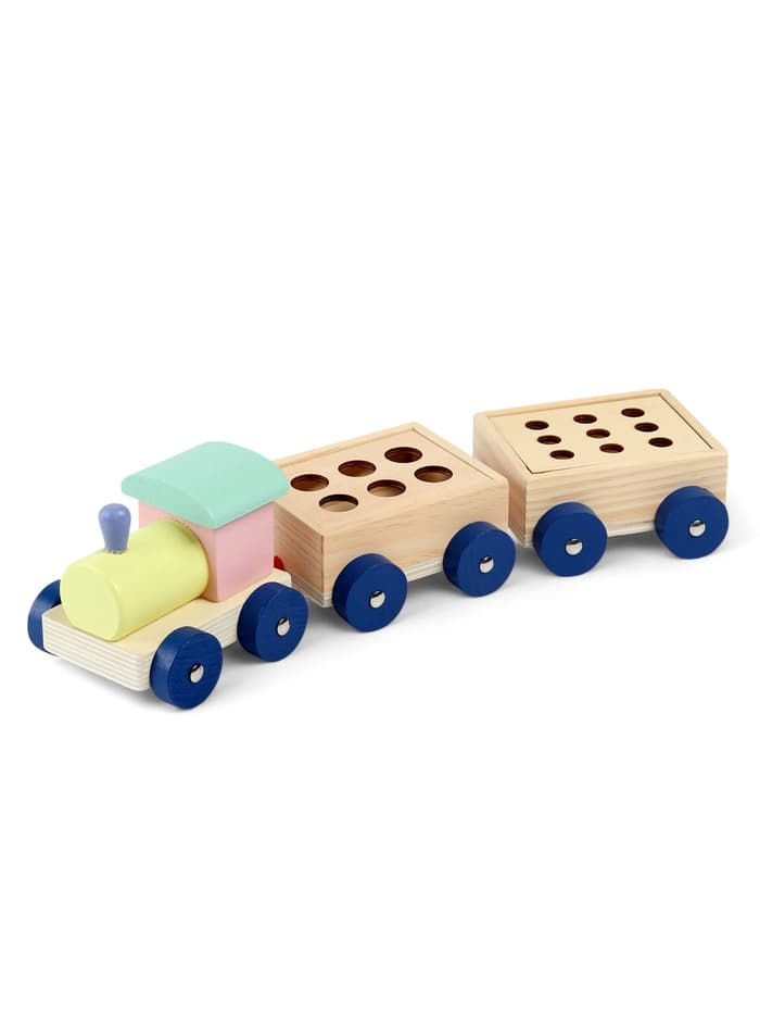 Развивающая игра 3в1 «Паровозик», рыбалка, каталка, сортер, 35×11×10 см