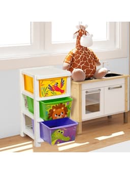 Комод детский «Дружные зверята», 3 секции