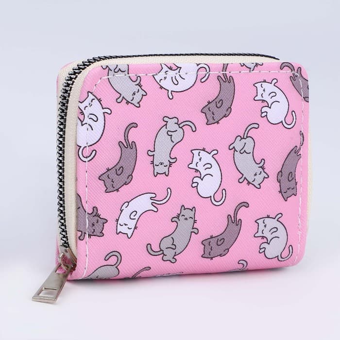 Кошелёк детский «Котята» 10×8.5×2 см, розовый