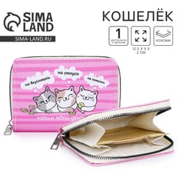 Кошелёк детский «Котики» 12.5×9×2 см, розовый
