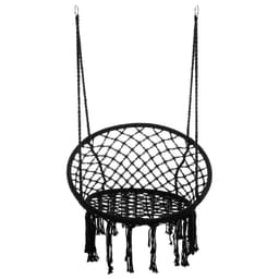 Гамак-кресло maclay, подвесное, плетёное, 60×80 см, чёрное