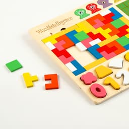 Развивающая игра 6 в 1 «Рыбалка, танграм, пятнашки, тетрис, фигуры, цифры», набор 30×45×0.8 см