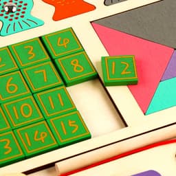 Развивающая игра 6 в 1 «Рыбалка, танграм, пятнашки, тетрис, фигуры, цифры», набор 30×45×0.8 см