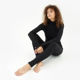Термобельё женское (лонгслив, лосины) MINAKU, чёрное, размер 44