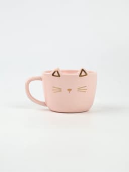 Чайная пара «Мяу»: кружка 200 мл, блюдце 18×11 см, ложка