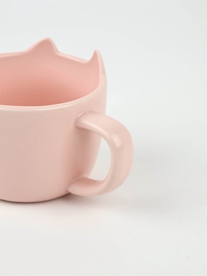 Чайная пара «Мяу»: кружка 200 мл, блюдце 18×11 см, ложка