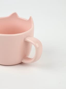 Чайная пара «Мяу»: кружка 200 мл, блюдце 18×11 см, ложка