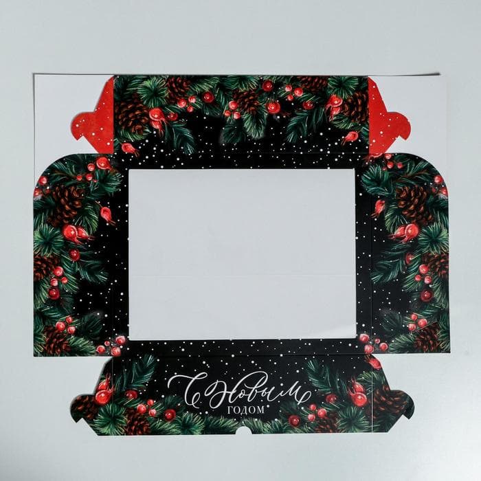 Коробка для капкейков «С Новым годом» 25×33×10 см