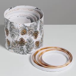 Набор подарочных коробок 5 в 1 «Белое золото», 13×14‒19.5×22 см, Новый год