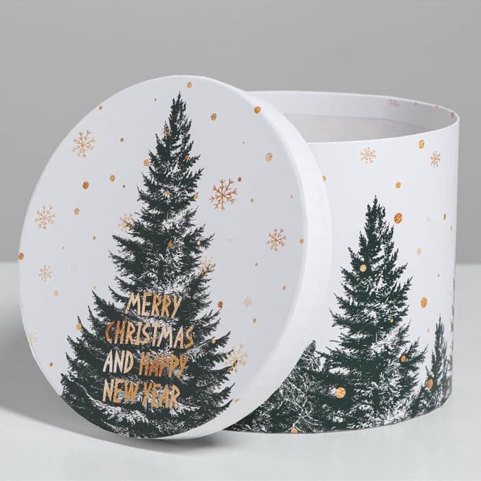 Набор подарочных коробок 5 в 1 «Белое золото», 13×14‒19.5×22 см, Новый год