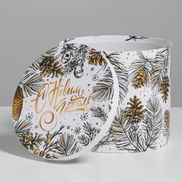 Набор подарочных коробок 5 в 1 «Белое золото», 13×14‒19.5×22 см, Новый год