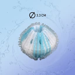 Шарики для стирки белья Доляна, d=3.3 см, 4 шт., бело-голубые