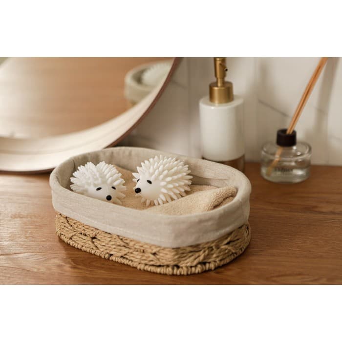 Шарики для стирки белья «Доляна. Ёжики», 2 шт., белые