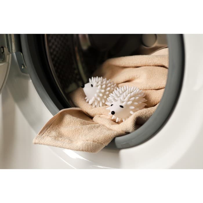 Шарики для стирки белья «Доляна. Ёжики», 2 шт., белые