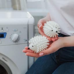 Шарики для стирки белья «Доляна. Ёжики», 2 шт., белые