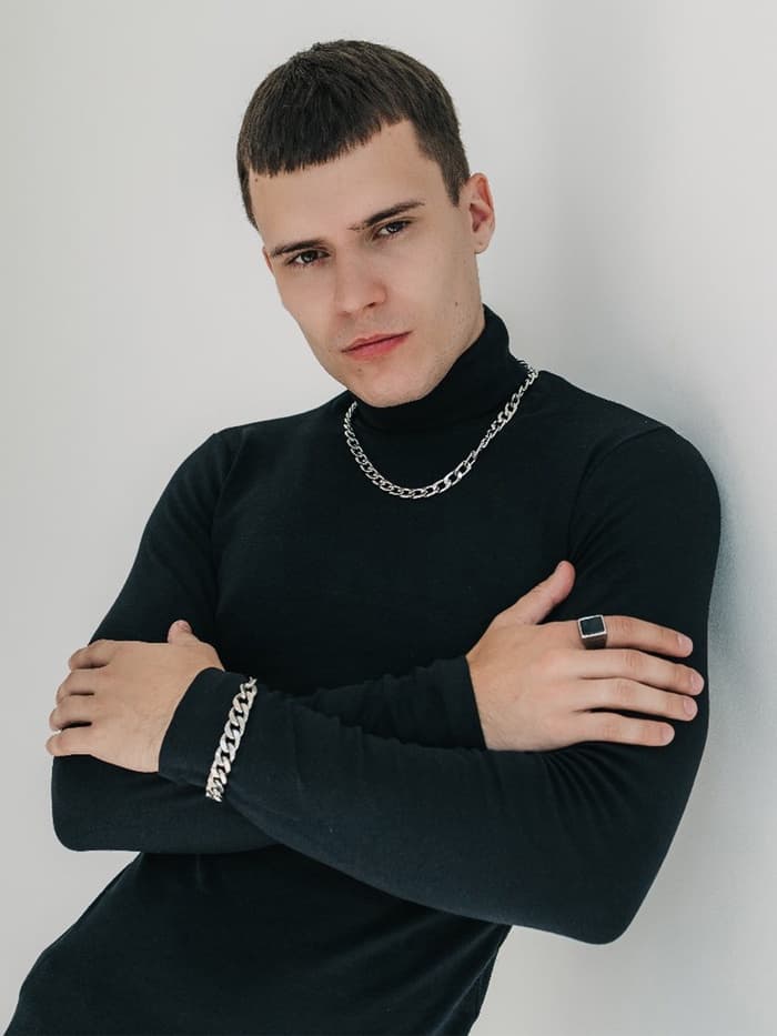 Цепочка на руку мужская «Цепь», классическая, 22 см, цвет серебро
