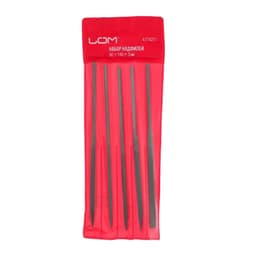 Набор надфилей ЛОМ, металлические рукоятки, 60×140×3 мм, 5 шт.