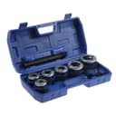 Набор клуппов трубных ТУНДРА, 1/4"-3/8"-1/2"-3/4-1-1 1/4" + трещотка в сборе, 9 предметов