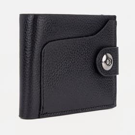 Портмоне мужское, 2 отделения, на магните, чёрное