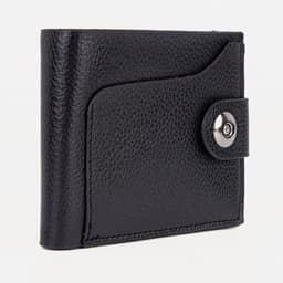 Портмоне мужское, 2 отделения, на магните, чёрное