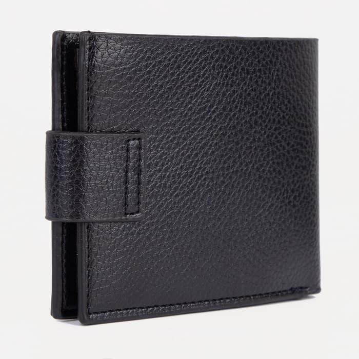 Портмоне мужское, 2 отделения, на магните, чёрное