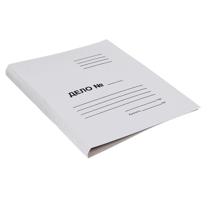 Скоросшиватель Calligrata «Дело», 250 г/м², белый, немелованный, до 200 л