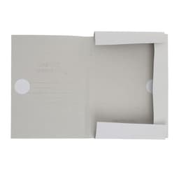 Папка д/бумаг А4, на завязках, Calligrata, 250 г/м², до 200 л, белая, картон немелованный