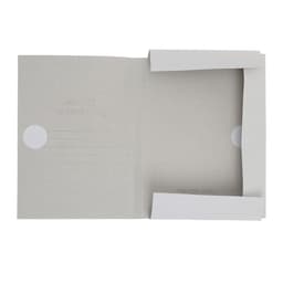 Папка д/бумаг А4, на завязках, Calligrata, 250 г/м², до 200 л, белая, картон немелованный