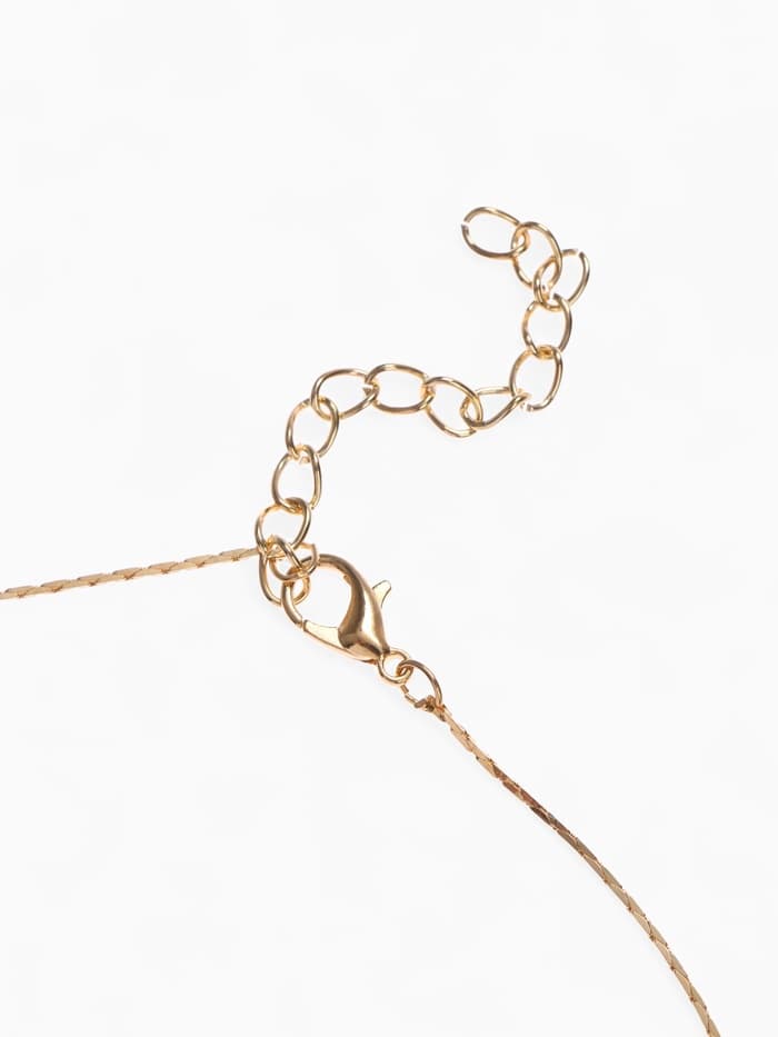 Кулон на цепочке «Жемчужина», белый в золоте, 39 см