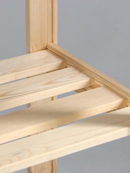 Стеллаж деревянный, 4 полки, 150×64×37.5 см, сосна, усиленный, напольный, «Добропаровъ»