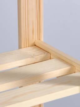 Стеллаж деревянный, 5 полок, 150×64×28 см, сосна, напольный