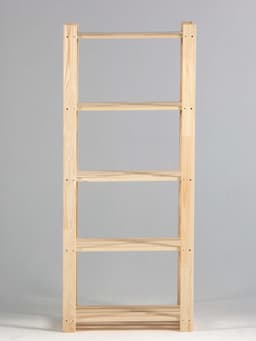 Стеллаж деревянный, 5 полок, 150×64×37.5 см, хвоя, напольный