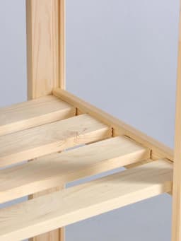 Стеллаж деревянный, 5 полок, 150×64×37.5 см, хвоя, напольный