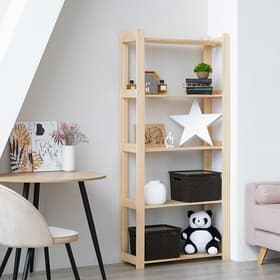 Стеллаж деревянный усиленный, 5 полок, 170×74×28 см