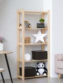 Стеллаж деревянный усиленный, 5 полок, 170×74×28 см