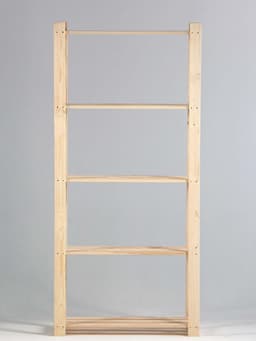 Стеллаж деревянный усиленный, 5 полок, 170×74×28 см