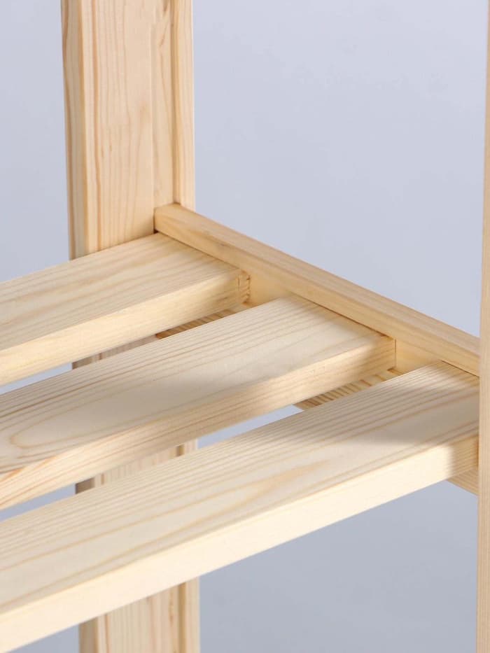 Стеллаж деревянный усиленный, 5 полок, 170×74×28 см