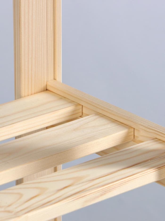 Стеллаж деревянный, 6 полок, 170×84×28 см, хвоя, усиленный, напольный