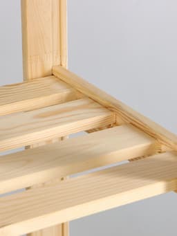 Стеллаж деревянный, 5 полок, 170×74×37.5 см, хвоя, усиленный, напольный, «Добропаровъ»