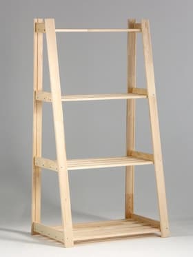 Стеллаж деревянный «Горка», 4 полки, 150×84×48 см, хвоя, напольный